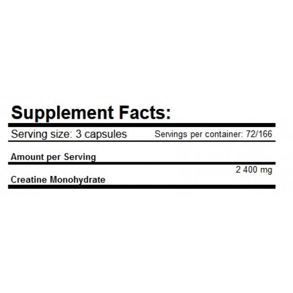 Креатин моногідрат в капсулах, Amix, Creatine monohydrate 800 мг - 220 капс