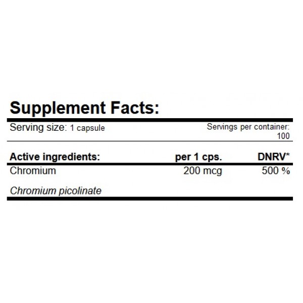 Хром Пиколинат, Amix, Chromium Picolinate 200 мкг - 100 капс