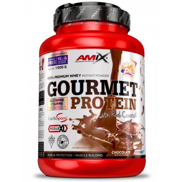 Комплексный протеин с кусочками фруктов (Сывороточный концентрат + Казеин), Amix, Gourmet Protein - 1 кг