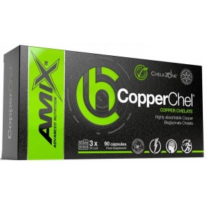 Мідь в хелатній формі, Amix, ChelaZone CopperChel Copper Bisglycinate Chelate - 90 веган капс