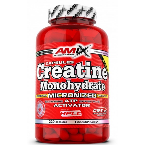 Креатин моногідрат, Amix, Creatine monohydrate 750 мг - 220 капс