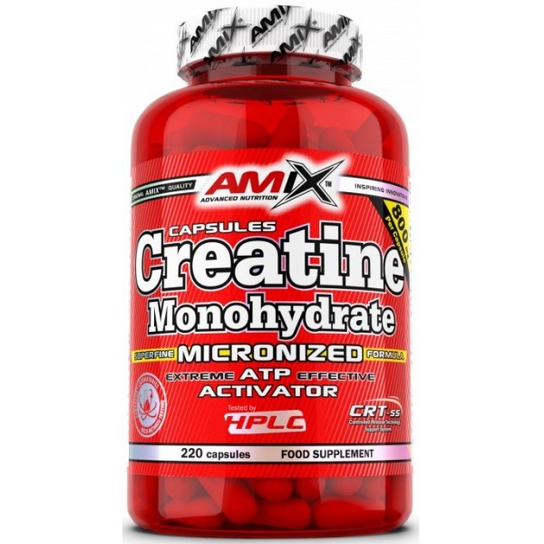 Креатин моногидрат в капсулах, Amix, Creatine monohydrate 800 мг - 220 капс