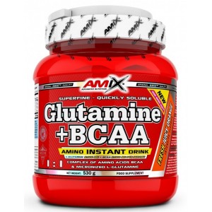 Амінокислотний комплекс ВСАА + Глютамін, Amix, L-Glutamine + BCAA - 530 г