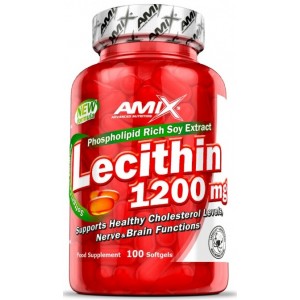 Соєвий лейцитин, Amix, Lecithin 1200 мг - 100 гель капс