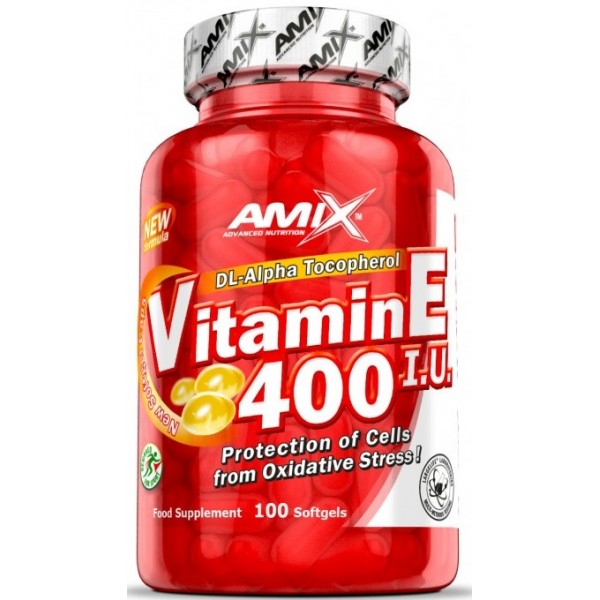 Вітамін Е, Amix, Vitamin E 400 МО - 100 гель капс