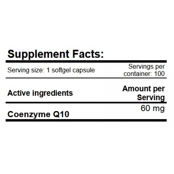 Коэнзим Q10, Amix, Coenzyme Q10 60 мг - 50 гель капс