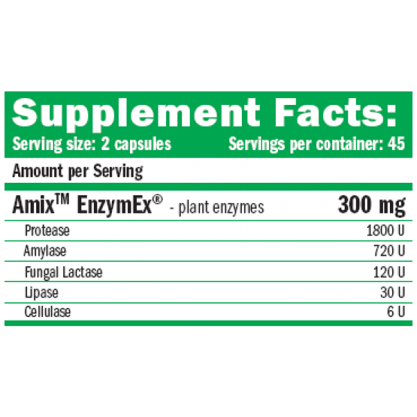 Комплекс ферментов для переваривания и усвоения пищи, Amix, EnzymEx Multi - 90 капс