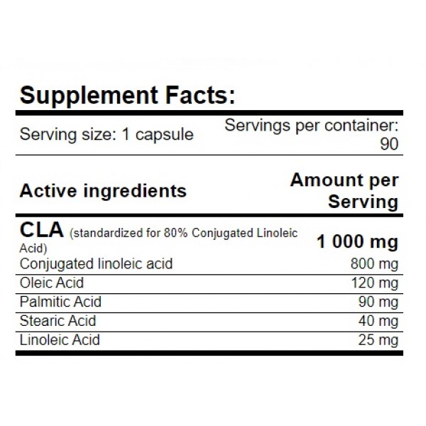 Кон'югована лінолева кислота 1000 мг (КЛА), Amix, GreenDay CLA 1000 - 90 гель капс