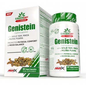 Комплекс рослинних екстрактів для жіночого здоров'я, Amix, GreenDay ProVegan Genistein Forte Blister - 60 веган капс