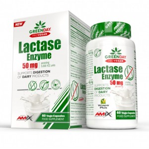 Травневий фермент лактаза, Amix, GreenDay ProVegan Lactase Enzyme - 60 веган капс