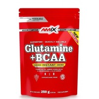 Амінокислотний комплекс ВСАА + Глютамін, Amix, L-Glutamine + BCAA - 250 г