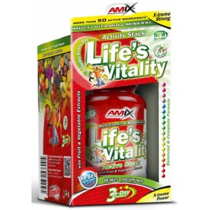 Вітамінно-мінеральний комплекс з ензимами, антиоксидантами і витяжками з овочів і фруктів, Amix, Life's Vitality Active Stack - 60 таб