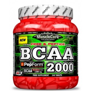 Таблетовані амінокислоти ВСАА в високій концентрації, Amix, MuscleCore® BCAA with PepForm - 240 таб