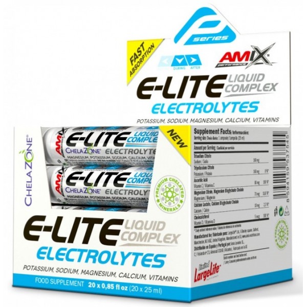 Упаковка ізотонічних шотів, Amix, Performance E-Lite Electrolytes - 20x25 мл