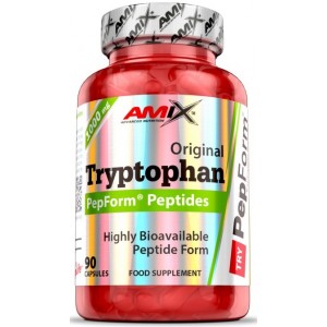 Незамінна амінокислота Л-Триптофан, Amix, Tryptophan PepForm Peptides 500 мг - 90 капс