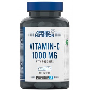 Витамин С с шиповником для иммунитета, Applied Nutrition, Vitamin C 1000 мг + Rosehips - 100 таб 