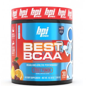 Амінокислоти ВСАА + Кон'югована лінолева кислота (CLA), BPi, Best BCAA - 300 г - Фруктовий пунш