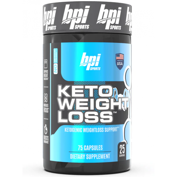 Жироспалювач для кето дієти, BPi, Keto Weight Loss - 75 капс