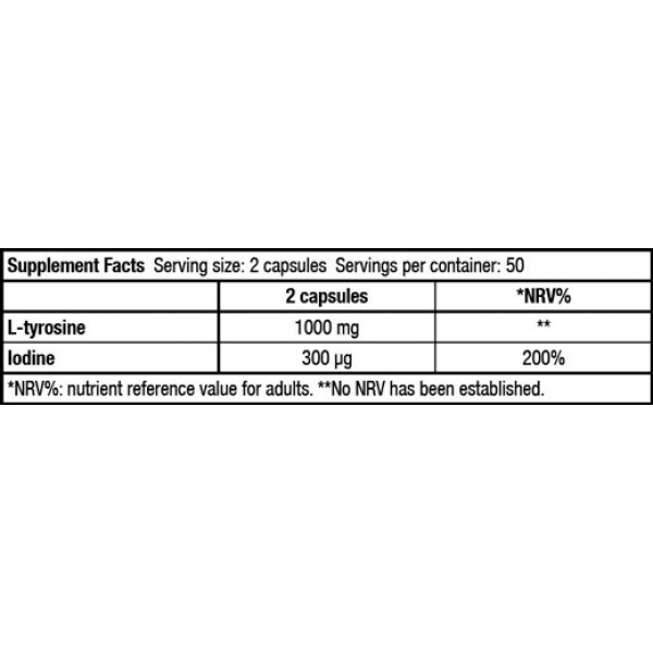 Л-Трирозин 500 мг, BioTech USA, L-Tyrosine - 100 капс