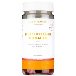 Витамины в жевательных мармеладках со вкусом клубники, MyProtein, Multivitamin Gummies - 60 марм 