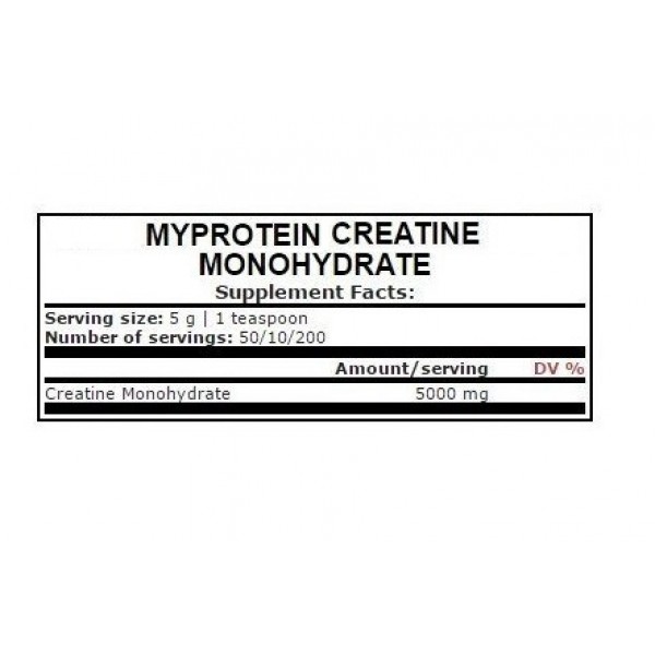 Креатин моногідрат, MyProtein, Creatine Monohydrate - 500 г