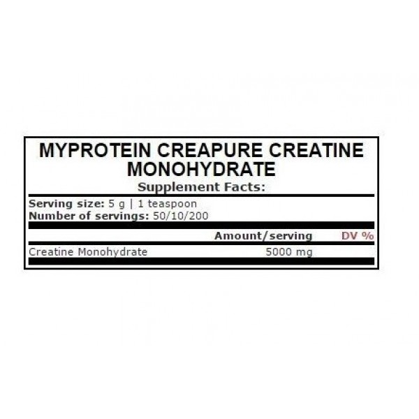 Креатин моногідат Креапюр®, MyProtein, Creapure® Creatine Monohydrate - 500г