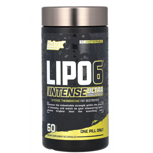 Жиросжигатель (ультраконцентрат), Nutrex Research, Lipo-6 Black Intense  UC - 60 капс