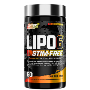 Комплекс для схуднення без кофеїну, Nutrex Research, Lipo 6 Black UC Stim-Free  - 60 капс