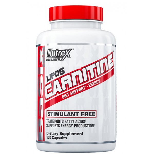 Л-карнітин, Nutrex Research, Lipo 6 Carnitine - 120 капсул