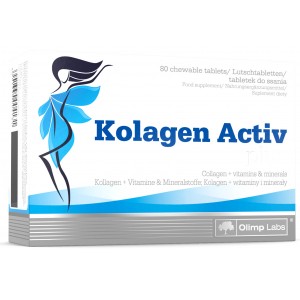 Коллаген с Магнием в сосательных таблетках, Olimp Labs, Kolagen Activ Plus - 80 таб