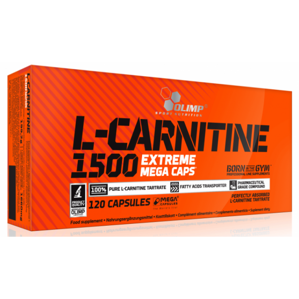 Л-карнитин в капсулах с высокой концентрацией, Olimp Labs, L-carnitine 1500 Extreme Mega Caps - 120 капс