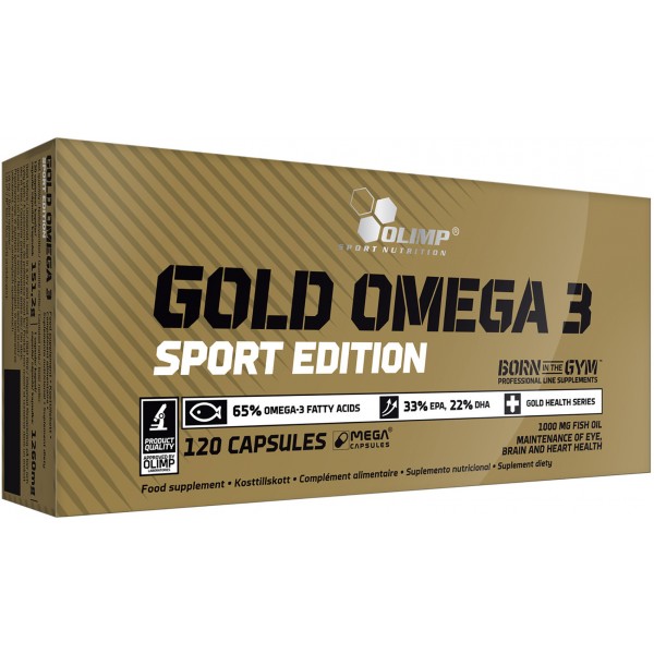 Концентрована Омега-3 (65% ЕПК/ДГК), Olimp Labs, Gold Omega 3 Sport Edition - 120 гель капс