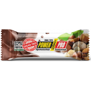 Протеїновий батончик горіховий 32% Power Pro без цукру - 60 г 
