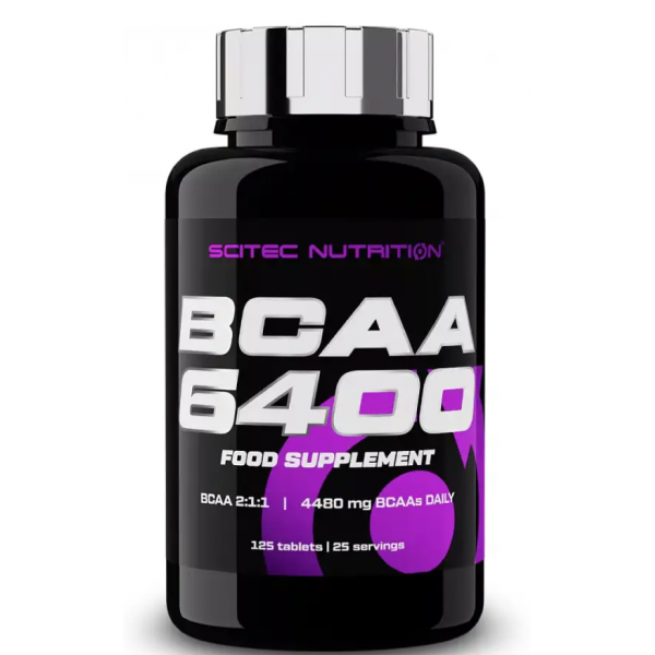 Аминокислоты ВСАА в таблетках, Scitec Nutrition, BCAA 6400 - 125 таб