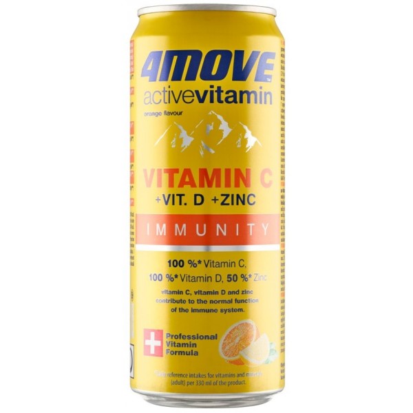 Витаминный напиток для укрепления иммунитета, 4MOVE, Vitamin Active Vitamins C+D+Zinc