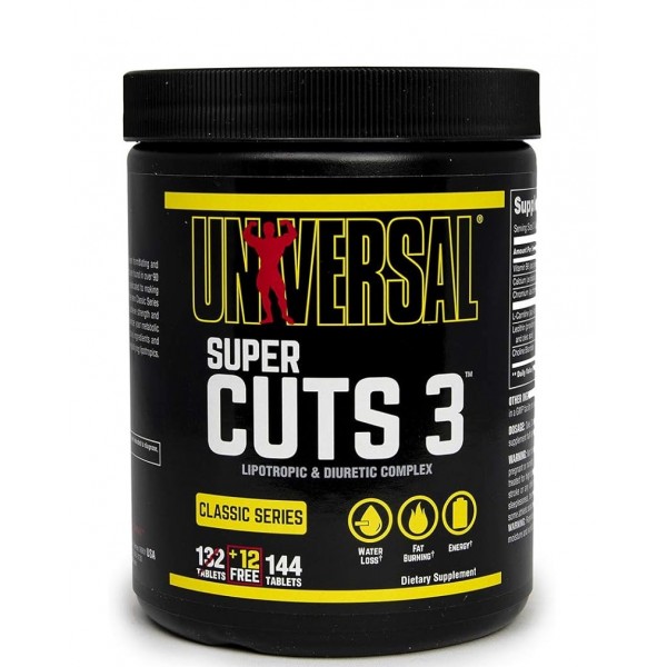 Жироспалювач (ліпотропний і діуретичний комплекси), Universal Nutrition, Super Cuts 3 - 132 таб