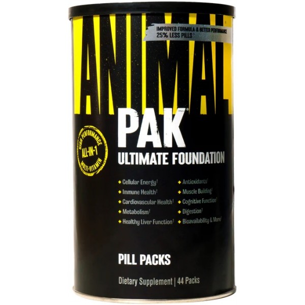 Витамінно-мінеральный комплекс, Universal Nutrition, Animal Pak - 44 пак