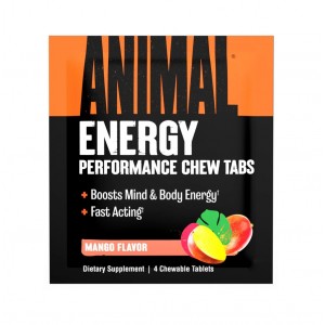 Енергетичні таблетки, Universal Nutrition, Animal Energy Chews - 4 жувальні таблетки