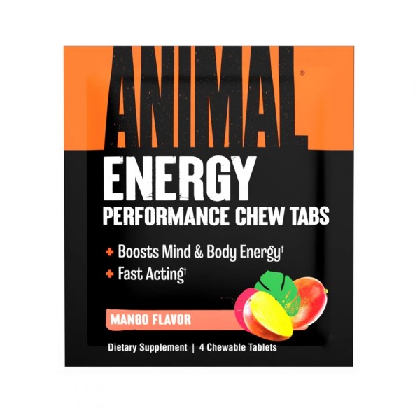 Енергетичні таблетки, Universal Nutrition, Animal Energy Chews - 4 жувальні таблетки