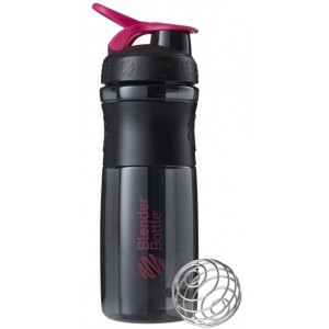 Шейкер Blender Bottle, SportMixer з кулькою 820 мл Black/Pink