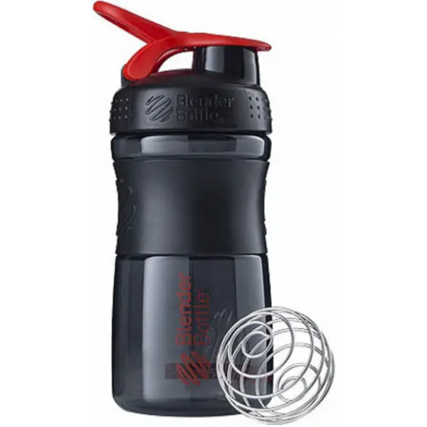 Шейкер з кулькою, Blender Bottle, SportMixer - 590 мл - Black\Red