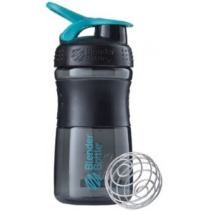 Шейкер з кулькою, Blender Bottle, SportMixer - 590 мл - Black/Teal