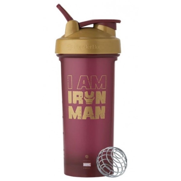 Шейкер с шариком, BlenderBottle, Classic Loop Pro - 820 мл Marvel - Ironman