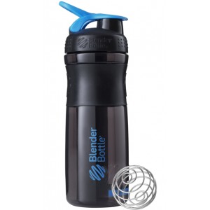 Шейкер Blender Bottle, SportMixer з кулькою 820 ml BK/Cyan