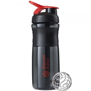 Шейкер Blender Bottle, SportMixer з кулькою 820 мл Black/Red