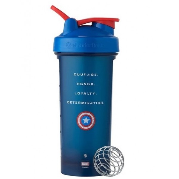 Шейкер з кулькою, BlenderBottle, Classic Loop Pro - 820 мл Marvel - Capitan America