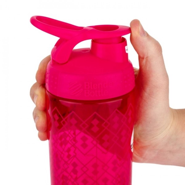  Шейкер Blender Bottle, SportMixer Sing Sleek - 820 мл - pink geo lace