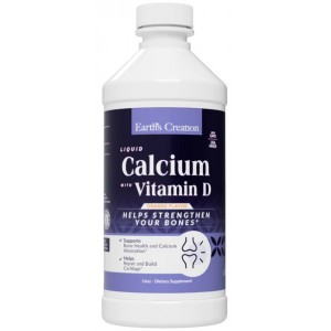 Кальций + Витамины С, Д3, К2 в жидкой форме, Earths Creation, Calcium & VitD3 Drink - 473 мл