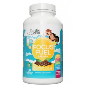 Детские витамины для концентрации внимания и памяти, Earths Creation, Focus Fuel - 60 жевательных конфет