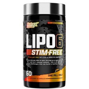 Жироспалювач без кофеїну, Nutrex Research, Lipo 6 Stim-Free  - 60 капс